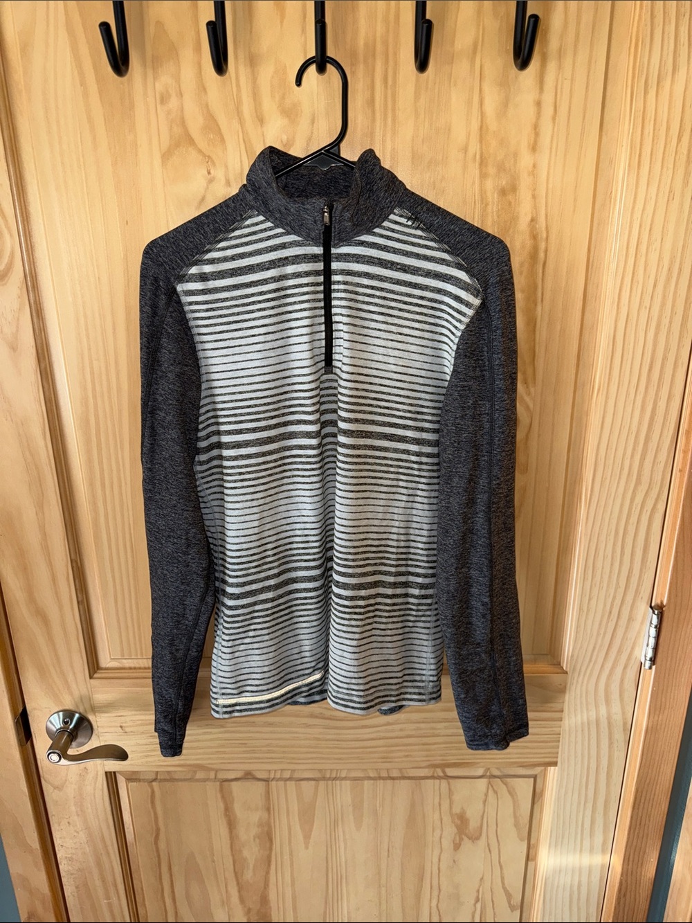 Lululemon Men's Half-Zip Striped Performance Top
